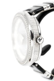 Versace V Metal Icon Silver Dial Black & Silver Strap Watch for Women - VLC010014 Buy Now By Versace