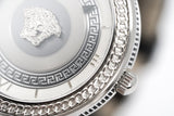 Versace V Metal Icon Silver Dial Black & Silver Strap Watch for Women - VLC010014 Buy Now By Versace