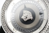 Versace V Metal Icon Silver Dial Black & Silver Strap Watch for Women - VLC010014 Buy Now By Versace