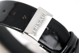 Versace V Metal Icon Silver Dial Black & Silver Strap Watch for Women - VLC010014 Buy Now By Versace