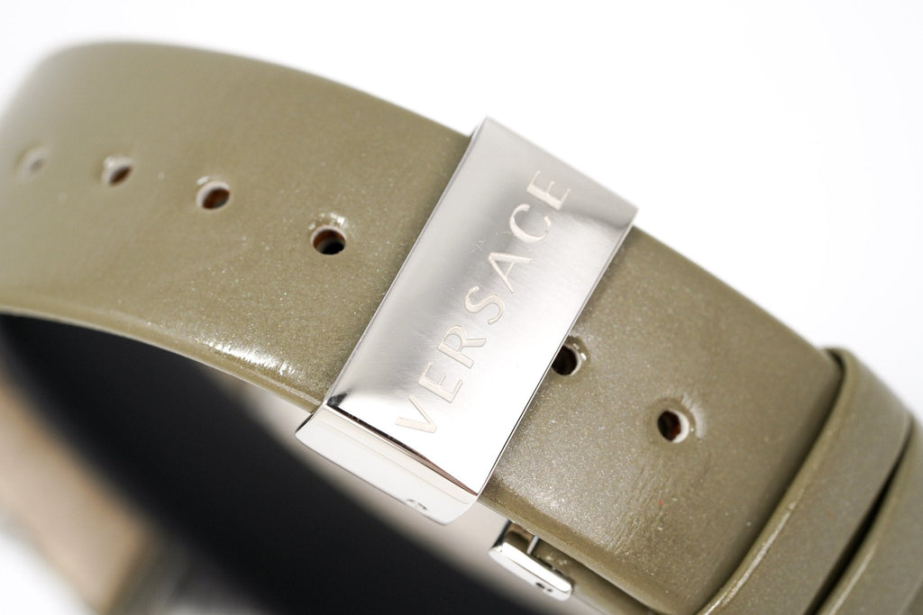 Versace V Metal Icon Silver Dial Silver & Grey Strap Watch for Women - VLC120016 Buy Now By Versace