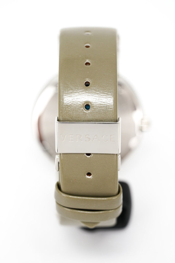 Versace V Metal Icon Silver Dial Silver & Grey Strap Watch for Women - VLC120016 Buy Now By Versace