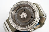 Versace V Metal Icon Silver Dial Silver & Grey Strap Watch for Women - VLC120016 Buy Now By Versace