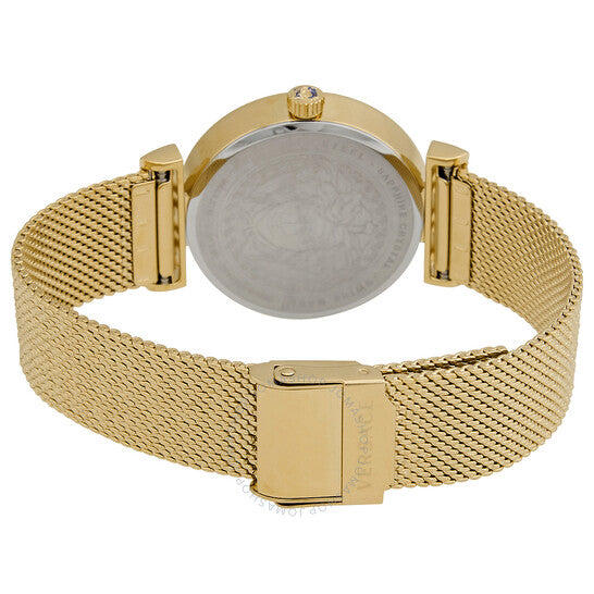 Versace Meander Black Dial Gold Mesh Bracelet Watch for Women - VELW00720 Buy Now By Versace