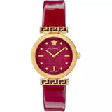 Versace Greca Meander Red Dial Red Leather Strap Watch for Women - VELW00320 Buy Now By Versace