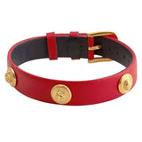 Versace Medusa Lock Icon Gold Dial Red Leather Strap Watch for Women - VEDW00119 Buy Now By Versace