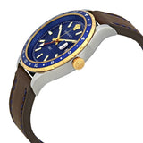 Versace Hellenyium GMT Blue Dial Brown Leather Strap Watch for Men - V11080017 Buy Now By Versace