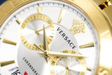 Versace V Racer Chronograph White Dial Gold Steel Strap Watch for Men - VBR060017 Buy Now By Versace