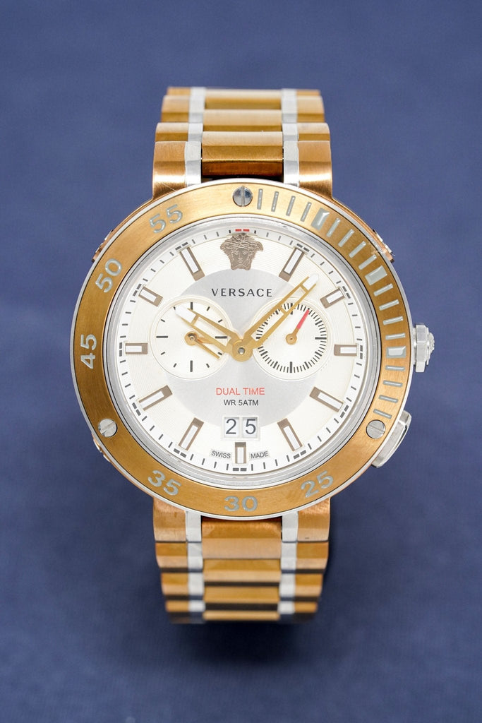 Versace V Extreme Chronograph White Dial Rose Gold Stainless Steel Watch for Women - VCN050017 Buy Now By Versace