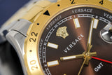 Versace Hellenyium Brown Dial Two Tone Steel Strap Watch for Women - V12040015 Buy Now By Versace