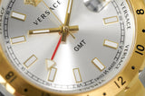 Versace Hellenyium GMT Silver Dial Two Tone Steel Strap Watch for Men - V11030015 Buy Now By Versace
