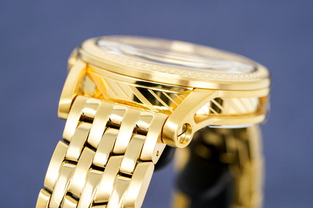 Versace Code Quartz Silver Dial Gold Steel Strap Watch For Men - VEPO00420 Buy Now By Versace