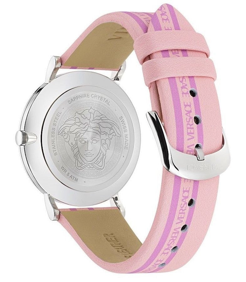 Versace Palazzo Empire Pink Dial Pink Leather Strap Watch for Women - VCO030017 Buy Now By Versace