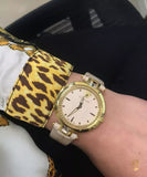 Versace Olympo Quartz White Dial Beige Leather Strap Watch for Women - VAN050016 Buy Now By Versace