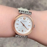 Versace Greca White Dial White Leather Strap Watch for Women - VELW00120 Buy Now By Versace