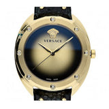 Versace Shadov Gold Dial Green Leather Strap Watch For Women - VEBM01018 Buy Now By Versace