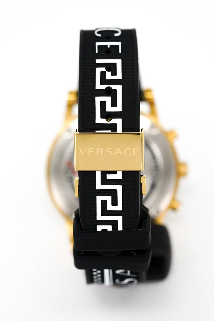 Versace Sports Tech Chronograph Silver Dial Black Rubber Strap Watch for Women - VELT00519 Buy Now By Versace