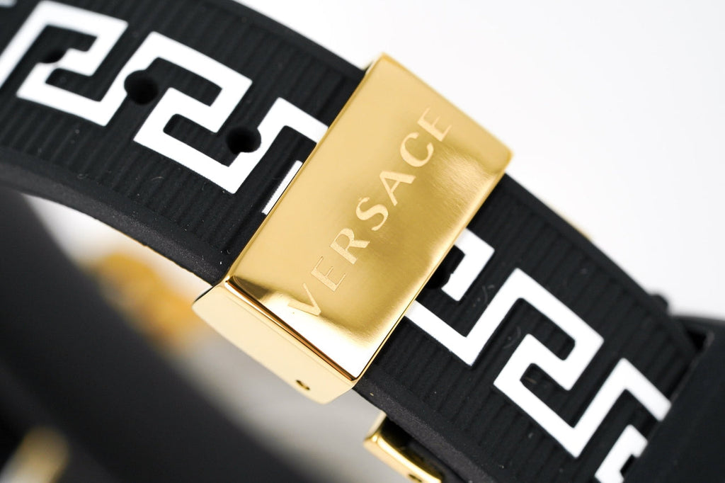 Versace Sports Tech Chronograph Silver Dial Black Rubber Strap Watch for Women - VELT00519 Buy Now By Versace