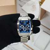 Versace Dominus Chronograph Blue Dial Silver Steel Strap Watch For Men - VE6H00423 Buy Now By Versace