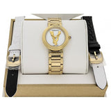 Versace Mini Virtus Quartz White Dial Gold Steel Strap Watch For Men - VET300221 Buy Now By Versace