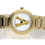 Versace Mini Virtus Quartz White Dial Gold Steel Strap Watch For Men - VET300221 Buy Now By Versace