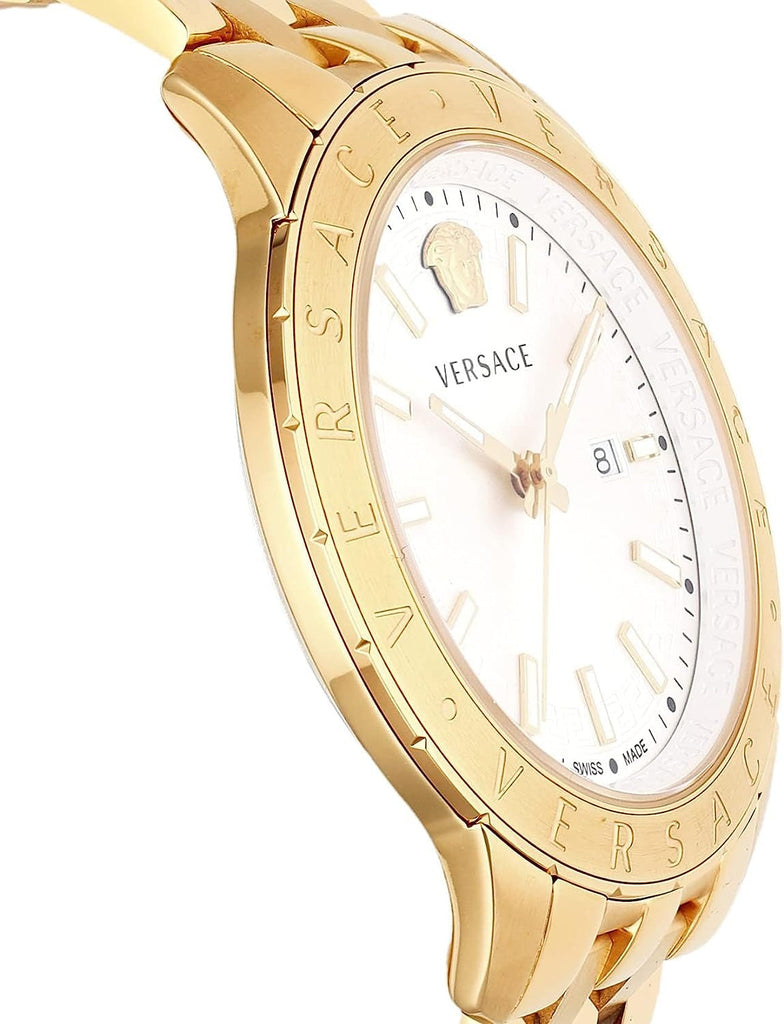 Versace Univers Quartz White Dial Gold Steel Strap Watch for Men - VEBK00518 Buy Now By Versace