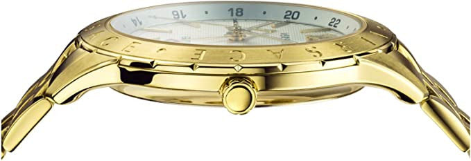 Versace Univers Quartz White Dial Gold Steel Strap Watch for Men - VEBK00518 Buy Now By Versace