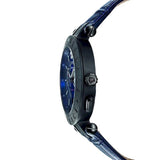 Versace V Race Chronograph Quartz Blue Dial Blue Leather Strap Watch For Men - VEBV00419 Buy Now By Versace