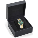 Versace V-Auria Quartz Green Dial Two Tone Steel Strap Watch for Men - VE0F00425 Buy Now By Versace