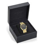 Versace V-Auria Quartz Black Dial Gold Steel Strap Watch for Men - VE0F00525 Buy Now By Versace