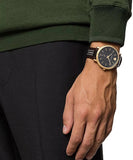 Versace V-Circle Quartz Black Dial Brown Leather Strap Watch for Men - VEBQ01619 Buy Now By Versace