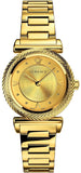 Versace V-Motif Gold Dial Gold Steel Strap Watch for Women - VERE00618 Buy Now By Versace