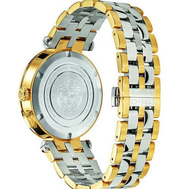 Versace V-Race Quartz Black Dial Gold Steel Strap Watch For Men - VEBV00519 Buy Now By Versace