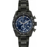 Versace V-Ray Chronograph Quartz Blue Dial Black Steel Strap Watch For Men - VE2I00521 Buy Now By Versace