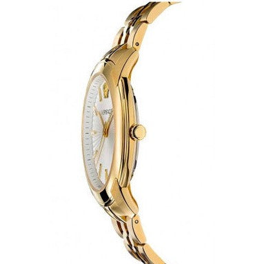 Versace V-Urban Quartz White Dial Gold Steel Strap Watch For Men - VELQ00719 Buy Now By Versace