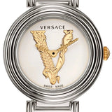 Versace Virtus Quartz White Dial Silver Steel Strap Watch For Women - VET300621 Buy Now By Versace