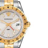 Versace Hellenyium GMT Silver Dial Two Tone Steel Strap Watch for Men - V11030015 Buy Now By Versace