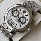Versace Aion Chronograph White Dial Silver Steel Strap Watch for Men - VBR040017 Buy Now By Versace