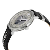 Versace V-Circle Black Manifesto Courage Quartz Silver Dial Black Leather Strap Watch for Men - VBQ080017 Buy Now By Versace