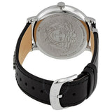 Versace V-Circle Black Manifesto Courage Quartz Silver Dial Black Leather Strap Watch for Men - VBQ080017 Buy Now By Versace
