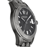 Versace Greca Time Quartz Black Dial Grey Steel Strap Watch for Men - VE3K00622 Buy Now By Versace