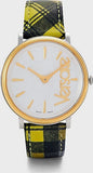 Versace V-Circle The Clans Edition Silver Dial Multicolor Leather Strap Watch for Women - VE8100118 Buy Now By Versace