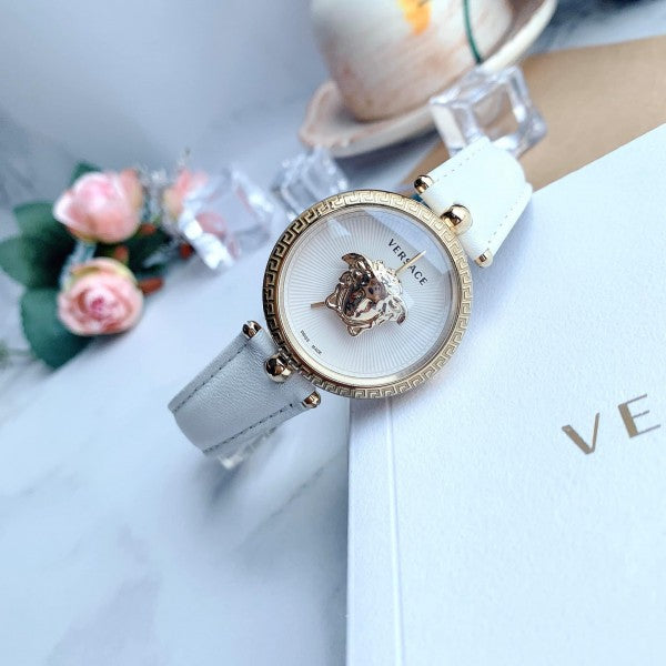 Versace Palazzo Empire White Dial White Leather Strap Watch for Women - VCO040017 Buy Now By Versace