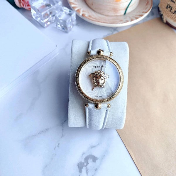 Versace Palazzo Empire White Dial White Leather Strap Watch for Women - VCO040017 Buy Now By Versace