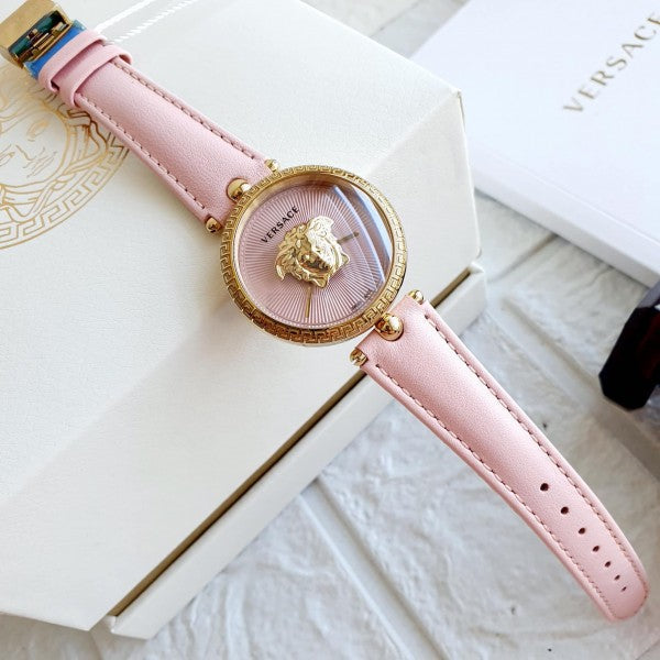 Versace Palazzo Empire Pink Dial Pink Leather Strap Watch for Women - VCO030017 Buy Now By Versace