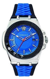 Versace Chain Reaction Quartz Blue Dial Blue & Black Leather Strap Watch for Men - VEDY00119 Buy Now By Versace