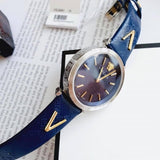 Versace V-Twist Quartz Blue Dial Blue Leather Strap Watch for Women - VELS00119 Buy Now By Versace