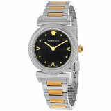 Versace V-Motif Black Dial Two Tone Steel Strap Watch for Women - VERE00518 Buy Now By Versace