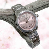 Versace Hellenyium Pink Dial Silver Steel Strap Watch for Women - V12010015 Buy Now By Versace
