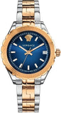 Versace Hellenyium Blue Dial Two Tone Steel Strap Watch for Women - V12060017 Buy Now By Versace